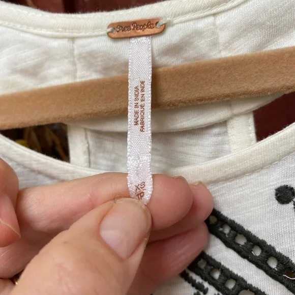 Free People Toosaloosa Slub Meadow Ivory Casual Maxi Dress XS 🌿A6 - Picture 5 of 16